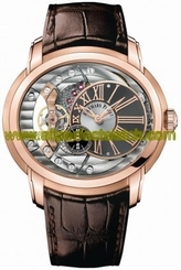 Audemars Piguet Watches : 15350OR.OO.D093CR.01 Automatic 18kt Rose Gold Grey Dial Brown Crocodile Leather Band Men Watch