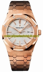 Audemars Piguet Watches : 15400OR.OO.1220OR.02 Automatic 18kt Rose Gold Silver Dial Brushed & Polished 18kt Rose Gold Band Men Watch