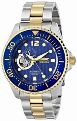 Invicta Watches : 15401 Navy Blue Dial 18kt. Gold Plated Stainless Steel Men Watch