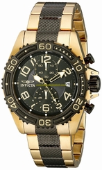 Invicta Watches : 15422 Black Dial Stainless Steel Plated Men Watch
