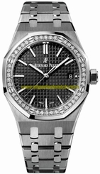 Audemars Piguet Watches : 15451ST.ZZ.1256ST.01 Automatic Stainless Steel Black Dial Brushed & Polished Stainless Steel Band Women Watch