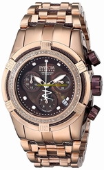 Invicta Watches : 15453 Brown Mother Of Pearl Dial 18kt. Gold Plated Stainless Steel Women Watch
