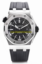 Audemars Piguet Watches : 15703ST.OO.A002CA.01 Automatic Stainless Steel Black Dial Black Rubber Band Men Watch