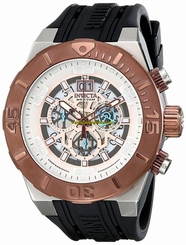 Invicta Watches : 15892 Quartz Chronograph Date Black Polyurethane Men Watch
