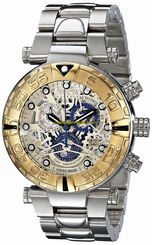 Invicta Watches : 15993 Ivory Dial 18kt. Gold Plated Stainless Steel Men Watch