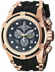 Invicta Watches : 16007BWB Carbon Fiber Dial 18kt. Gold Plated Stainless Steel Men Watch
