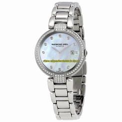Raymond Weil Watches : 1600-SCS-97081 White Mother Of Pearl Quartz Women Watch