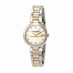 Raymond Weil Watches : 1600-STP-00995 White Mother Of Pearl Dial Two-tone (silver And Yellow Gold-plated) Stainless Band Women Watch