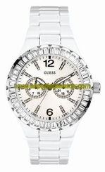 Guess Watches : 16017L1 Quartz Analog Crystal Bezel Stainless Steel Women Watch