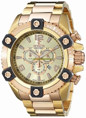 Invicta Watches : 16027 Gold Dial Stainless Steel Band Men Watch
