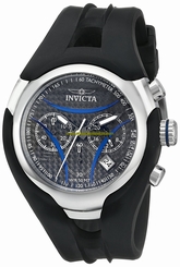 Invicta Watches : 1607 Black Dial Stainless Steel Band Men Watch