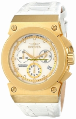 Invicta Watches : 16116 Quartz Chronograph Date White Leather Women Watch