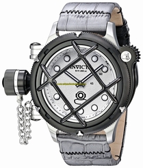 Invicta Watches : 16222 Mechanical Hand Wind Grey Leather Men Watch