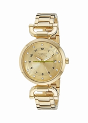 Invicta Watches : 16225 Gold Dial Stainless Steel Band Women Watch
