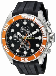 Invicta Watches : 16230 Quartz Chronograph Date Black Polyurethane Men Watch