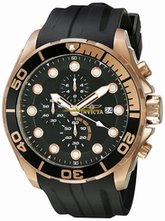 Invicta Watches : 16238 Black Dial Ion Plated Stainless Steel Men Watch