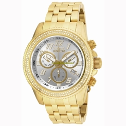 Invicta Watches : 16262 Silver Dial Fixed Gold-plated Band Men Watch