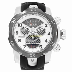 Invicta Watches : 16310 Silver Carbon Fiber Dial Uni-directional Rotating Gunmetal Ion-plated Band Men Watch