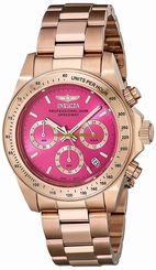 Invicta Watches : 16657 Pink Dial Luminescent Hands Women Watch
