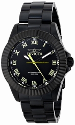 Invicta Watches : 16714 Black Dial Stainless Steel Men Watch