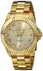 Invicta Watches : 16739 Gold Dial Stainless Steel Plated Women Watch