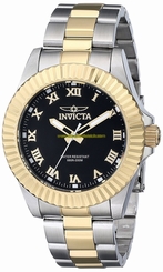 Invicta Watches : 16741 Black Dial Stainless Steel Band Men Watch