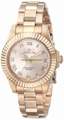 Invicta Watches : 16763SYB Rose Gold Dial Stainless Steel Band Women Watch