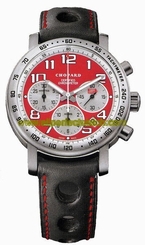 Chopard Watches : 168915-101 Automatic Stainless Steel Red Chronograph Dial Black Rubber Band Men Watch