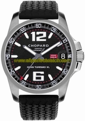 Chopard Watches : 168997-3005 Automatic Titanium Black Dial Black Rubber Band Men Watch