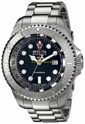 Invicta Watches : 16957 Black Dial Stainless Steel Band Men Watch