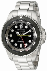 Invicta Watches : 16966 Black Dial Stainless Steel Band Men Watch