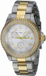 Invicta Watches : 16998 Silver Dial Fixed Yellow Gold-plated Set With Crystals Band Women Watch
