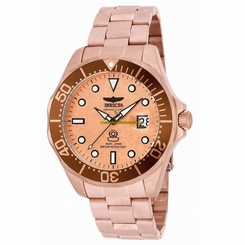 Invicta Watches : 17109 Rose Gold Dial Stainless Steel Band Men Watch
