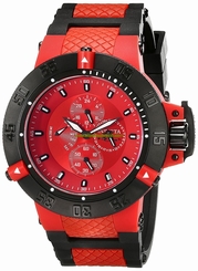 Invicta Watches : 17120 Red Dial Stainless Steel Band Men Watch