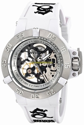 Invicta Watches : 17137 Silver Skeleton Automatic Women Watch