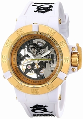Invicta Watches : 17140 Gold Skeleton Automatic Women Watch