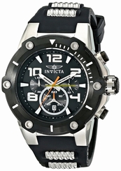Invicta Watches : 17202 Black Dial Ion Plated Stainless Steel Men Watch