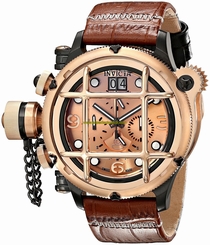Invicta Watches : 17331 Quartz Chronograph Day Date Brown Leather Men Watch