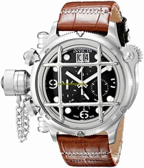 Invicta Watches : 17334 Quartz Chronograph Day Date Brown Leather Men Watch