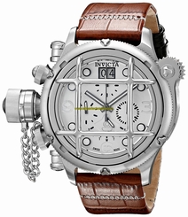 Invicta Watches : 17336 Quartz Chronograph Day Date Brown Leather Men Watch