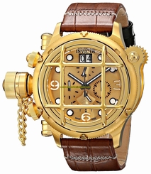 Invicta Watches : 17339 Quartz Chronograph Day Date Brown Leather Men Watch