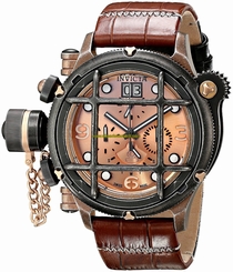 Invicta Watches : 17354 Quartz Chronograph Day Date Brown Leather Men Watch