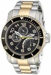 Invicta Watches : 17355 Black Dial Stainless Steel Band Men Watch