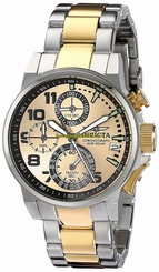 Invicta Watches : 17428 Gold Dial Stainless Steel Band Women Watch