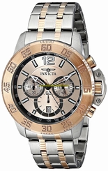 Invicta Watches : 17450 Rose Gold Dial Stainless Steel Band Men Watch
