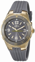 Invicta Watches : 17483 Quartz Analog Gray Polyurethane Women Watch