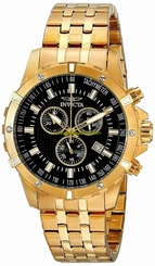 Invicta Watches : 17505 Black Dial Stainless Steel Band Men Watch