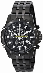 Invicta Watches : 17508 Black Dial Stainless Steel Band Men Watch