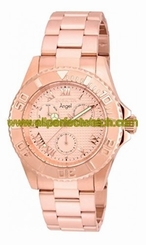 Invicta Watches : 17525 Rose Dial Uni-directional Rotating Rose Gold-plated Band Women Watch