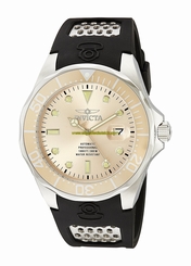 Invicta Watches : 17576 Automatic Date Black Polyurethane Men Watch